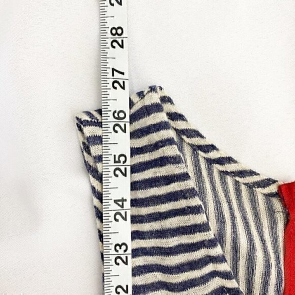 Anthropologies W5 Stripped High Low‎ Top Navy Blue White Small - Picture 10 of 11